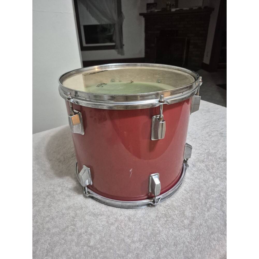 S Series Red Rack Tom Drum Chrome Hardware Mount Vintage Used Project